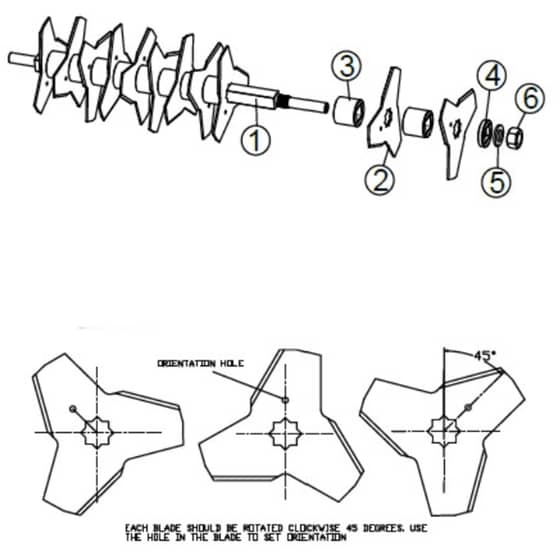 Billy Goat OS900SPH - Overseeders & Power Rakes Slicing Reel Diagram