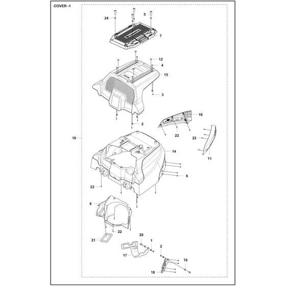 Husqvarna P524XR EFI - 970601701 - Cover 01