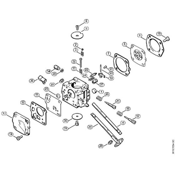 Genuine Stihl P835 / J - Carburetor HS-271