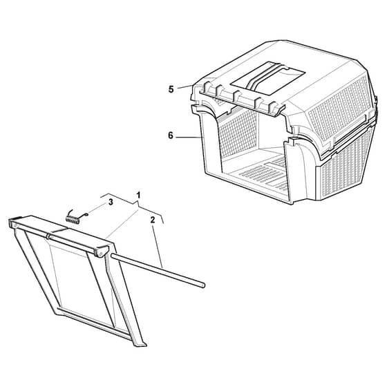 PAN 504 TR-B - 2012-2014 - 295505023/12 - Castel Garden Rotary Mower Grass Catcher Diagram