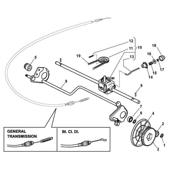 PAN 504 TR-H - 2012-2014 - 295505033/12 - Castel Garden Rotary Mower Transmission Diagram