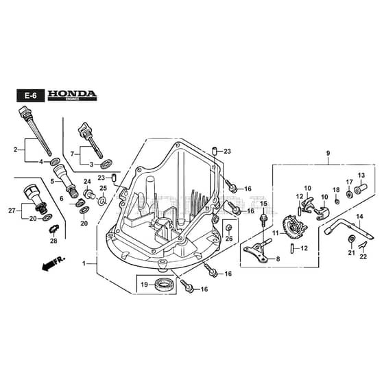 PAN 504 TR-H - 2015-2019 - 295505033/15 - Castel Garden Rotary Mower Oil Pan Diagram