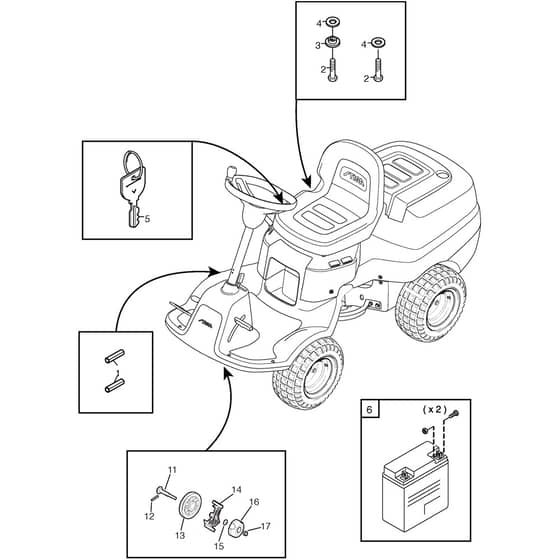 PARK 120 - 2016-2022 - 2F5820241/S16 - Stiga Front Mower Assembly Parts Diagram
