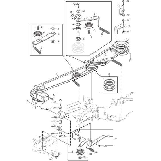PARK 120 - 2016-2022 - 2F5820241/S16 - Stiga Front Mower PTO Diagram