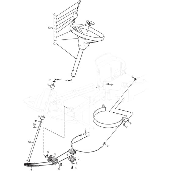 PARK 120 - 2016-2022 - 2F5820241/S16 - Stiga Front Mower Steering Diagram