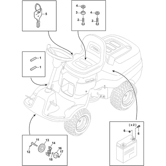 PARK 220 - 2018 - 2F5820321/STX - Stiga Front Mower Assembly Parts Diagram