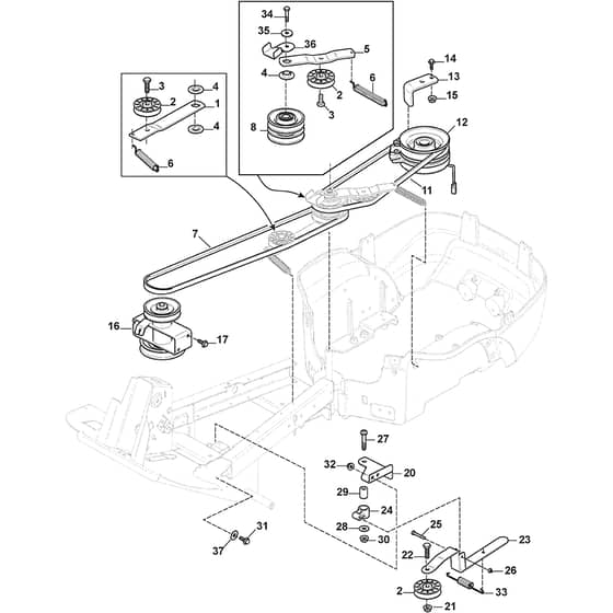PARK 220 - 2018 - 2F5820321/STX - Stiga Front Mower PTO Diagram