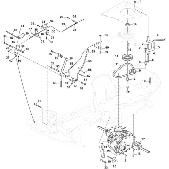 PARK 300 LC - 2025-2026 - 2F5820245/ST1 - Stiga Front Mower Transmission Diagram