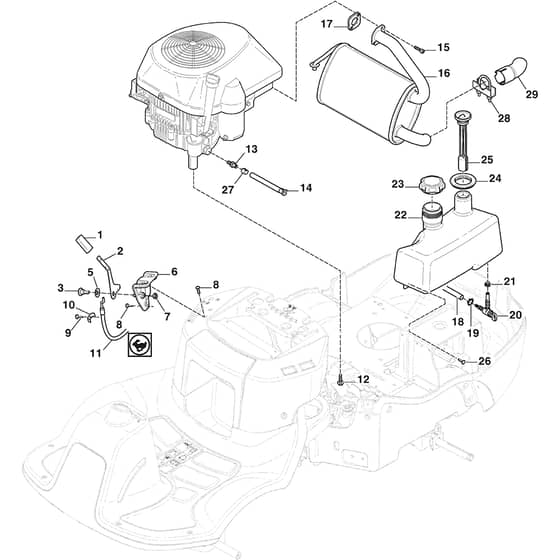 PARK 300 M - 2020-2024 - 2F5820241/ST1P - Stiga Front Mower Engine Diagram