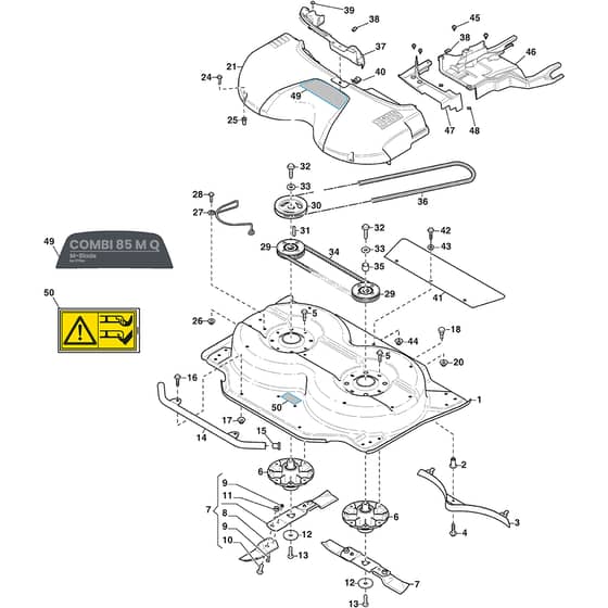 PARK 300 MC - 2024-2025 - 2F5820245/ST1 - Stiga Front Mower Combi 85 M Q Diagram