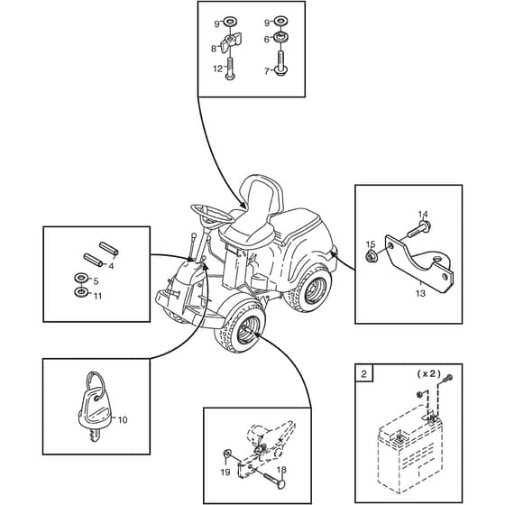 PARK 320 M - 2015 - 2F6120520/S15 - Stiga Front Mower Assembly Parts Diagram