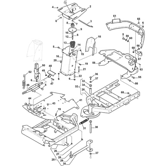 PARK 320 MW - 2015-2018 - 2F6120620/S15 - Stiga Front Mower Frame Diagram
