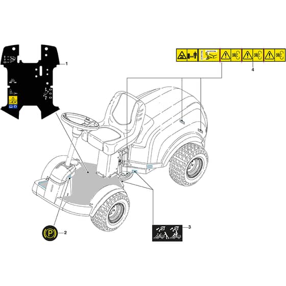 PARK 320 PG - 2020-2021 - 2F6120541/STX - Stiga Front Mower Labels Diagram