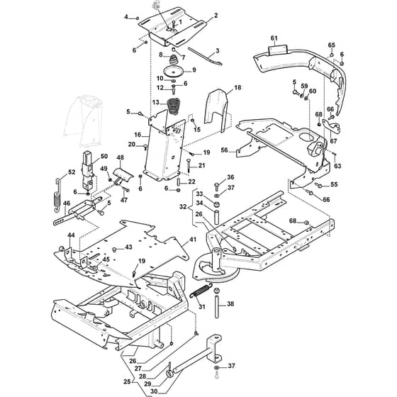 PARK 320 PW - 2020 - 2F6120641/ST1 - Stiga Front Mower Frame Diagram