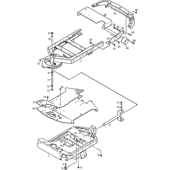 PARK 340 MX - 2015 - 2F6130520/S15 - Stiga Front Mower Frame Diagram