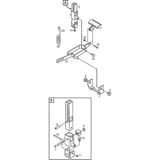 PARK 340 MX - 2015 - 2F6130520/S15 - Stiga Front Mower Pedal Lift Diagram