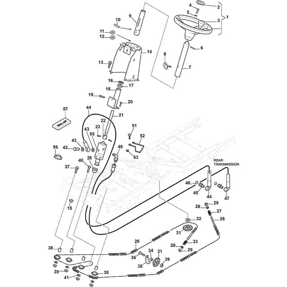 PARK 340 PWX - 2018-2019 - 2F6130621/S18 - Stiga Front Mower Steering Diagram