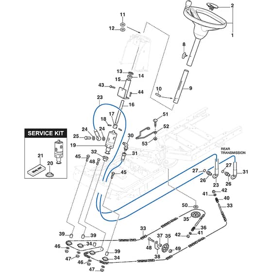 PARK 340 PWX - 2021 - 2F6130645/ST1P - Stiga Front Mower Steering Diagram
