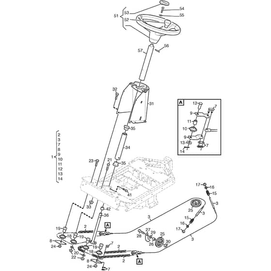 PARK 340 X - 2016-2017 - 2F6130511/S16 - Stiga Front Mower Steering Diagram