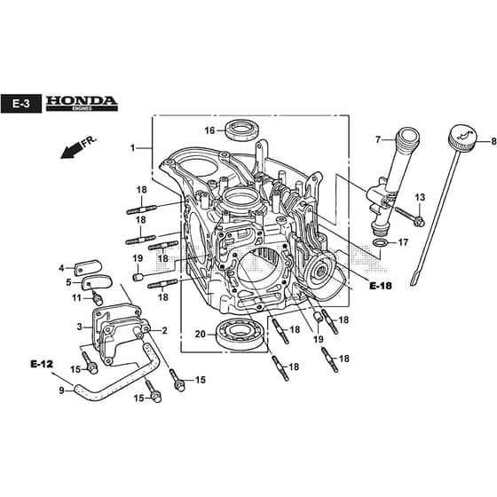 PARK 345 PWX - 2021 - 2F6130535/ST1P - Stiga Front Mower Crankcase Diagram