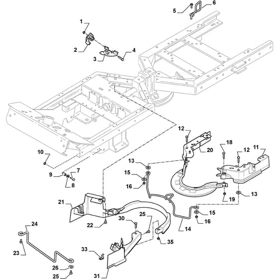 PARK 420 P - 2015 - 13-6320-11 - Stiga Front Mower Belt Protection Diagram