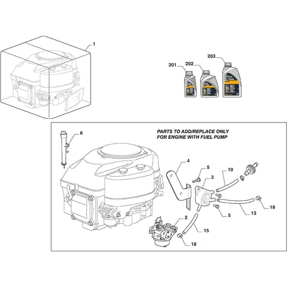 PARK 500 - 2022-2025 - 2F6120545/ST2 - Stiga Front Mower Fuel Pump Diagram