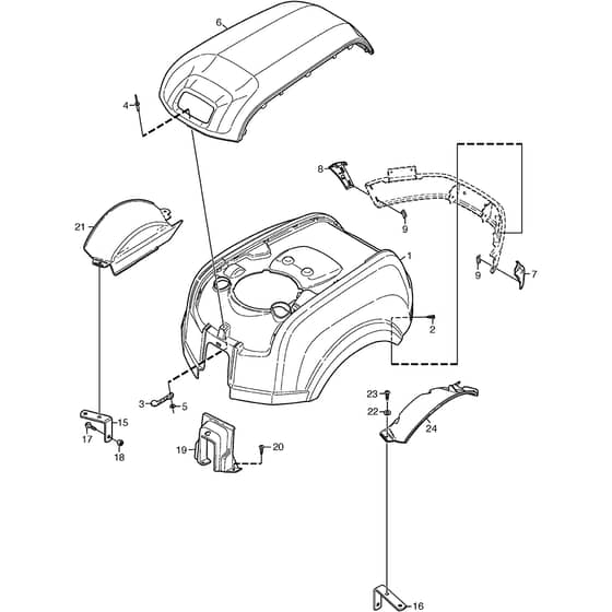 PARK 520 DP - 2014-2015 - 13-6318-31 - Stiga Front Mower Body Works 02 Diagram