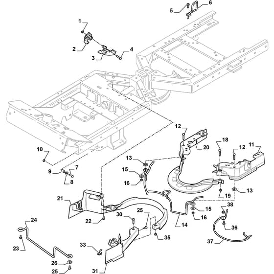 PARK 520 DP - 2016-2017 - 2F6226281/S16 - Stiga Front Mower Belt Protection Diagram