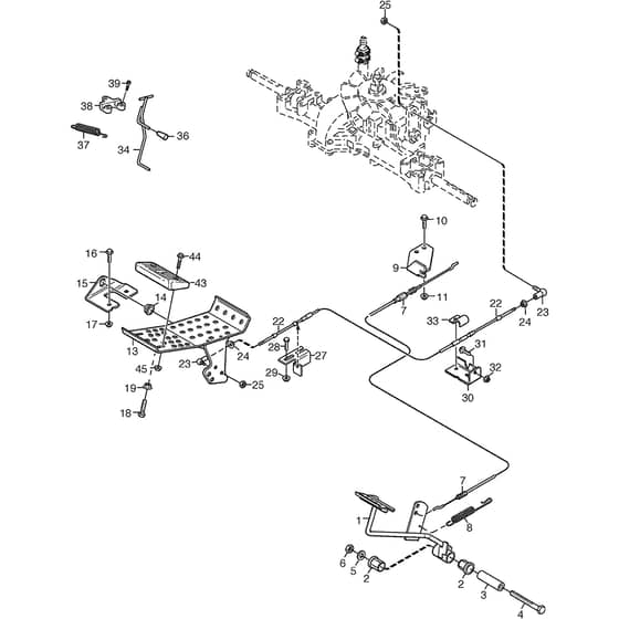 PARK 520 DP - 2016-2017 - 2F6226281/S16 - Stiga Front Mower Foot Controls Diagram