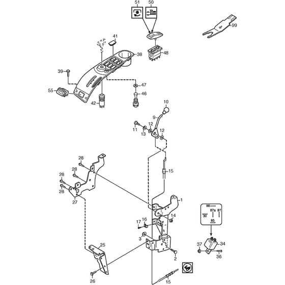 PARK 520 DP - 2016-2017 - 2F6226281/S16 - Stiga Front Mower Hand Controls Diagram