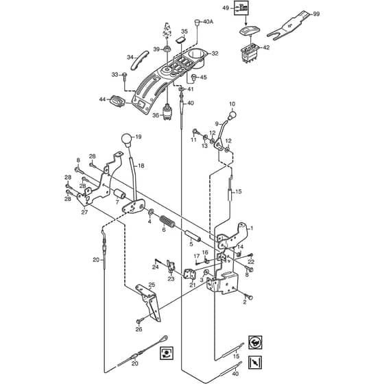 PARK 520 L - 2014 - 13-6311-32 - Stiga Front Mower Hand Controls Diagram