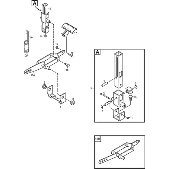 PARK 520 L - 2014 - 13-6311-32 - Stiga Front Mower Pedal Lift Diagram