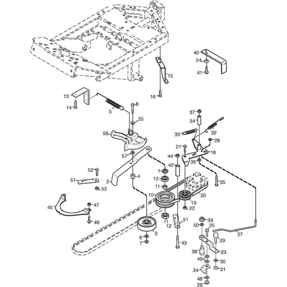 PARK 520 P - 2015-2020 - 2F6220610/S15 - Stiga Front Mower PTO Diagram