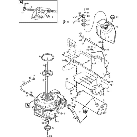 PARK 540 DPX - 2014-2015 - 13-6319-31 - Stiga Front Mower Engine Diagram