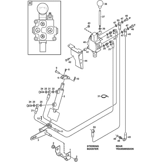 PARK 540 DPX - 2014-2015 - 13-6319-31 - Stiga Front Mower Hydraulic Lift Diagram
