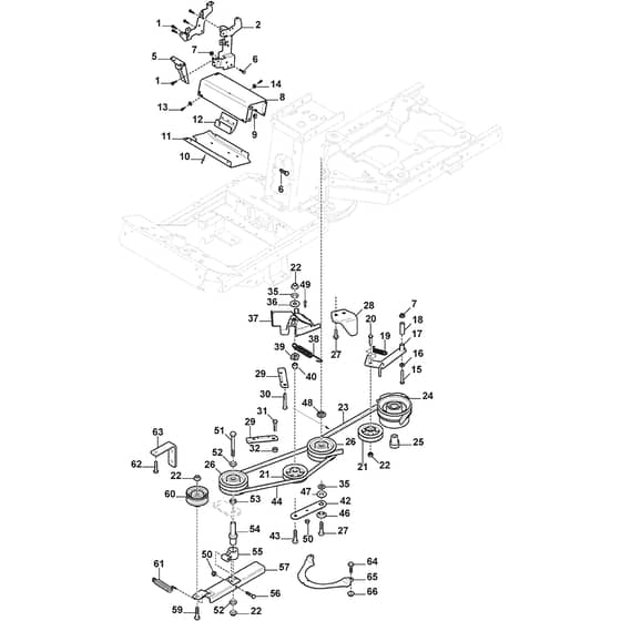 PARK 540 DPX - 2016-2020 - 2F6236281/S16 - Stiga Front Mower PTO Diagram