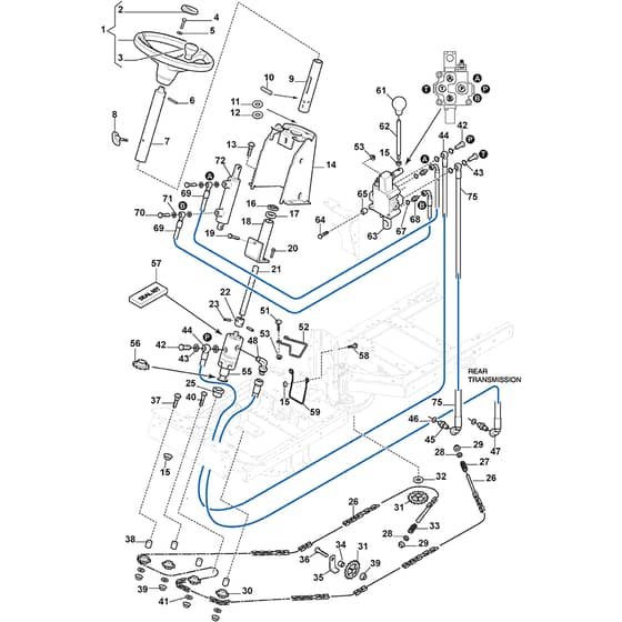 PARK 540 DPX - 2016-2020 - 2F6236281/S16 - Stiga Front Mower Steering Diagram