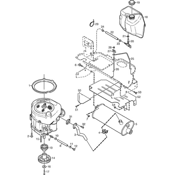 PARK 540 LPX - 2014 - 13-6381-11 - Stiga Front Mower Engine Diagram