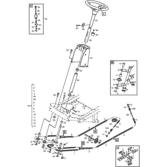 PARK 540 LPX - 2014 - 13-6381-11 - Stiga Front Mower Steering Diagram