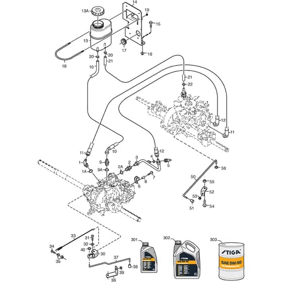 PARK 540 LPX - 2014 - 13-6381-11 - Stiga Front Mower Transmission 02 Diagram
