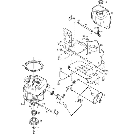 PARK 540 LPX - 2014-2015 - 13-6381-31 - Stiga Front Mower Engine Diagram