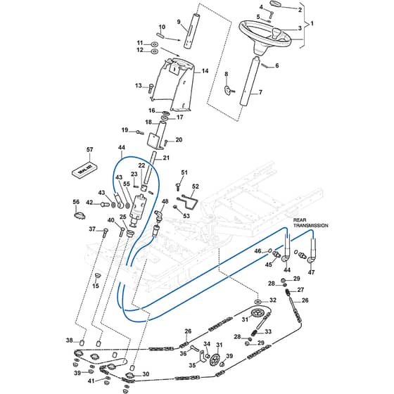 PARK 540 PX - 2016-2020 - 2F6230611/S16 - Stiga Front Mower Steering Diagram