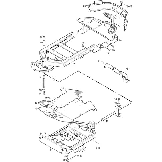 PARK 540 X - 2016-2017 - 2F6230625/S16 - Stiga Front Mower Frame Diagram