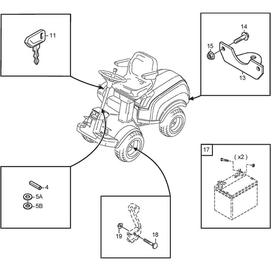 PARK 620 W - 2014 - 13-6310-12 - Stiga Front Mower Assembly Parts Diagram