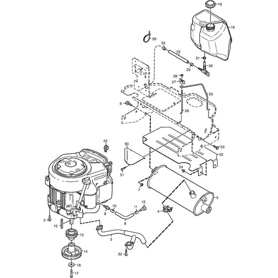 PARK 620 W - 2014 - 13-6310-12 - Stiga Front Mower Engine Diagram