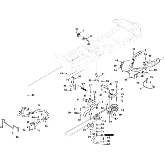 PARK 620 PW - 2021 - 2F6220745/ST1P - Stiga Front Mower PTO Diagram
