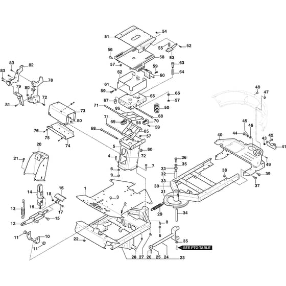 PARK 700 W - 2025 - 2F6220845/ST1 - Stiga Front Mower Frame Diagram