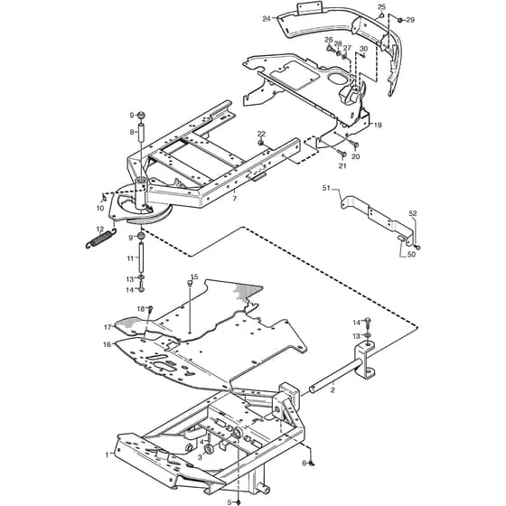 PARK 720 PW - 2015 - 2F6220620/S15 - Stiga Front Mower Frame Diagram