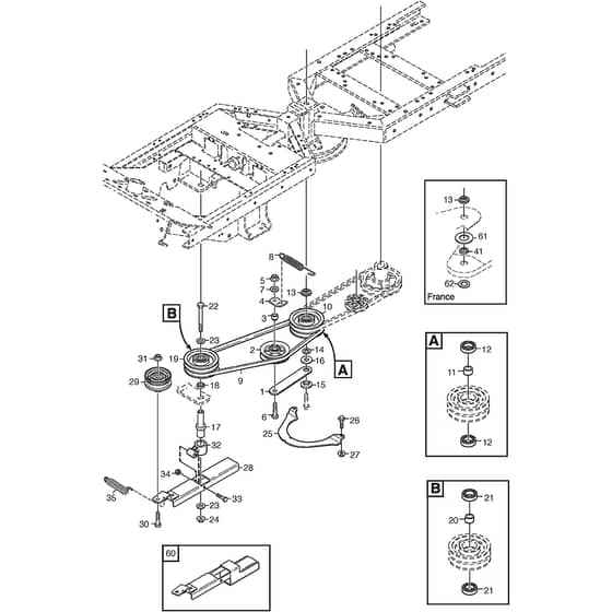 PARK 740 WX - 2014 - 13-6373-12 - Stiga Front Mower PTO 02 Diagram