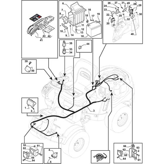 PARK PRO 340 IX - 2016-2020 - 13-6451-11 - Stiga Front Mower Electric Parts Diagram